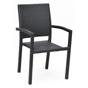 Krzesło ogrodowe z poduszką - sztuczny rattan