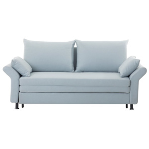 Sofa z funkcją spania tapicerowana jasnoniebieska EXETER
