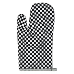 Rękawica kuchenna Kostki czarno-biała, 28 x 18 cm