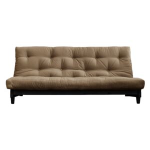 Sofa rozkładana z brązowym pokryciem Karup Fresh Black