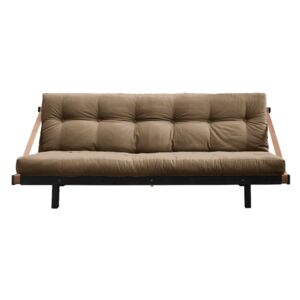 Sofa rozkładana z brązowym obiciem Karup Jump Black