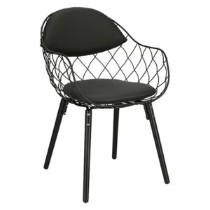 Druciane krzesło Palmi - czarne