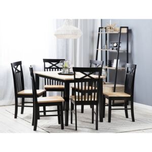 Krzesła do jadalni BELIANI Houston, czarne, 94x40x40 cm, 2 szt