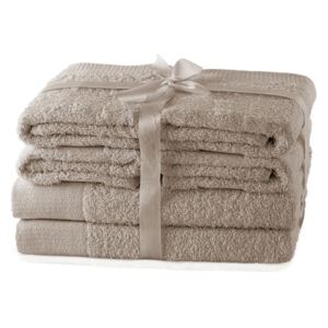 Komplet ręczników AMELIAHOME, beżowy, 6 szt