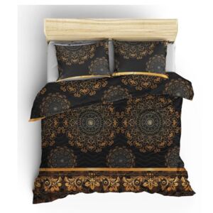 Zestaw pikowanej narzuty na łóżko i 2 poszewek na poduszki Eponj Home Şehri-Ala Gold, 200x220 cm