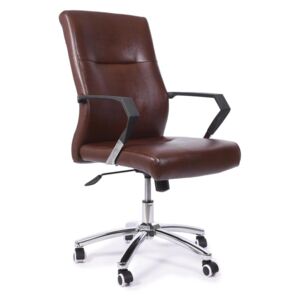 Fotel biurowy ALFA czarno/brązowy