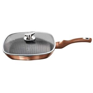 PATELNIA GRANITOWA GRILLOWA 28 cm BERLINGER HAUS ROSE GOLD BH-1610