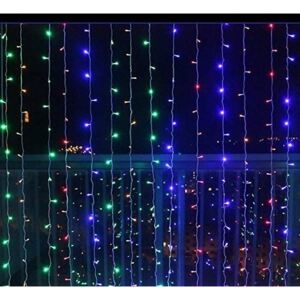 Świąteczna kurtyna świetlna - 3x3 m, 300 LED, kolorowa