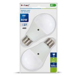 Żarówka LED V-TAC VT-2109, 2 szt., E27, 6x11,2 cm, 9 W