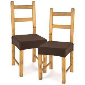 4Home Pokrowiec multielastyczny na krzesło Comfort brown, 40 - 50 cm, 2 szt