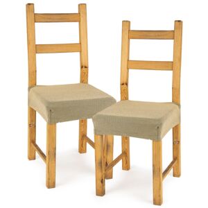4Home Pokrowiec multielastyczny na krzesło Comfort beige, 40 - 50 cm, 2 szt