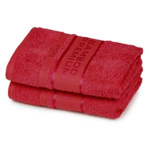 4Home Bamboo Premium ręcznik czerwony, 50 x 100 cm, zestaw 2 szt