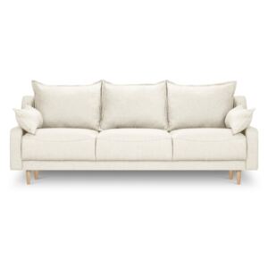 Kremowa rozkładana sofa ze schowkiem Mazzini Sofas Freesia