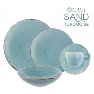 Lunasol - Porcelanowy zestaw 30 szt - Sand turkusowy – Gaya (491965)