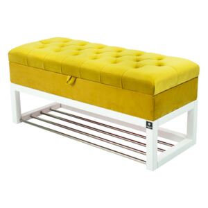 Kufer Pikowany CHESTERFIELD Cytrynowa Żółcień / Model QD-4 Rozmiary od 50 cm do 200 cm