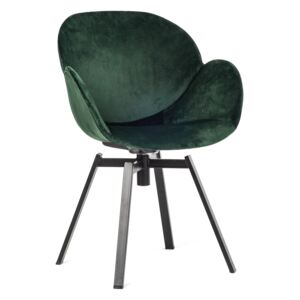 Krzesło Malmo tapicerowane Velvet : Kolor - zielony