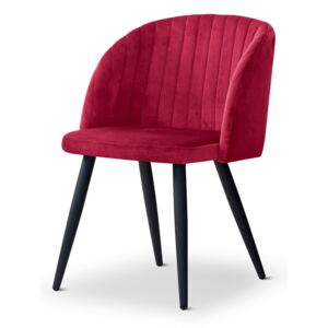 Krzesło ADELE ciemnoczerwony/ noga czarna