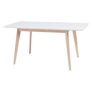SELSEY Stół rozkładany Mejls 120-160x80 cm z bieloną podstawą