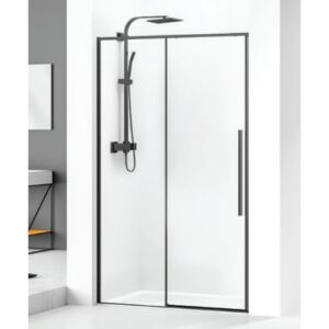 Drzwi prysznicowe przesuwne Bravat SL191-100 100x195cm czarne