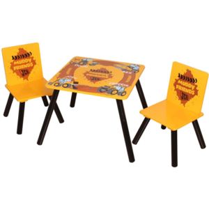 Komplet Stolik i 2 krzesełka Koparka MUDDY JCB dla dzieci