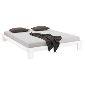 Proste, białe łóżko 140x200 cm typu futon