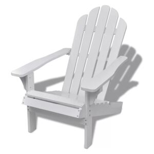Drewniany fotel do pokoju dziennego lub ogrodu, biały