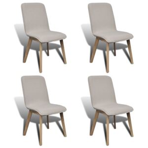 Krzesła do jadalni PERVOI, beżowe, 4 szt., 46x59x93 cm