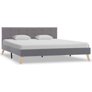 Rama łóżka tkaninowa PERVOI, jasnoszara, 160x200 cm