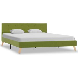Rama łóżka tapicerowane tkaniną PERVOI, zielona, 160x200 cm