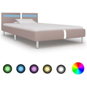 Rama łóżka PERVOI LED, beżowa, 90x200 cm