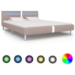 Rama łóżka PERVOI LED, beżowa, 160x200 cm