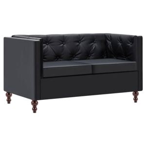 Sofa ELIOR James 2Q, czarna, 68x70x124 cm