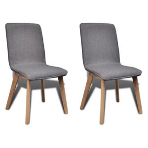 Krzesła do jadalni VIDAXL, szare, 2 szt., 46x59x93 cm
