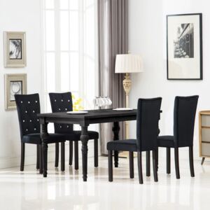 Krzesła stołowe VIDAXL, czarne, 4 szt., 43x51x98 cm