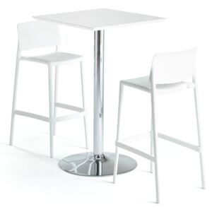 Zestaw BIANCA + RIO, 1 stół i 2 białe krzesła