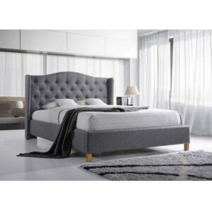 Łóżko ASPEN 160x200 szare ☞ Kupuj w Sprawdzonych i wysoko Ocenianych sklepach