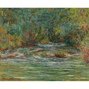 Reprodukcja The River Epte at Giverny Summer La riviere de l'Epte a Giverny l'ete 1884, Monet, Claude