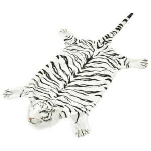 Dywan pluszowy PERVOI tygrys, biało-czarny, 78x144 cm
