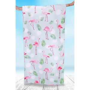 DecoKing - Ręcznik Plażowy Szybkoschnący LAGOON WE FLAMINGI 80x180 cm