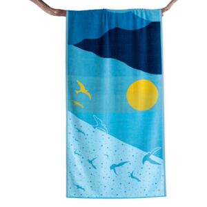 DecoKing – Ręcznik Plażowy Bawełniany Jasny Błękit OCEAN
