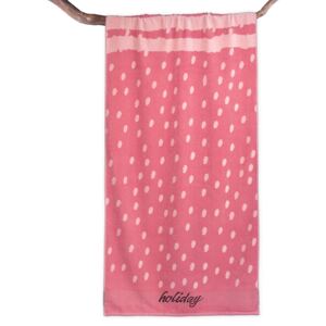 DecoKing – Ręcznik Plażowy Bawełniany Różowy HOLIDAY