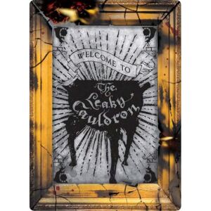 Metalowa tabliczka Harry Potter - Cauldron, (15 x 21 cm)