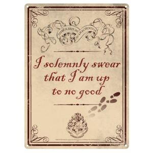 Metalowa tabliczka Harry Potter - Up To No Good, (15 x 21 cm)