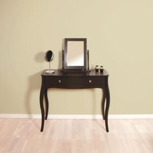 BAROQUE Toaletka z lustrem, czarny, brązowy, 100x80x40 cm