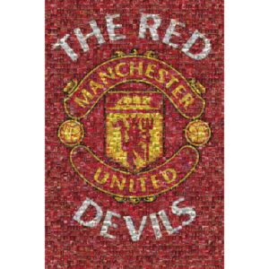 Plakat, Obraz Manchester United - mosaic, (61 x 91,5 cm)