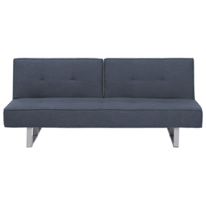 Sofa z funkcją spania tapicerowana ciemnoniebieska 190 cm Canna
