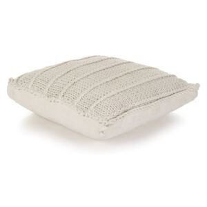 Dziana poduszka podłogowa, kwadratowa, bawełna, 60x60 cm, biała