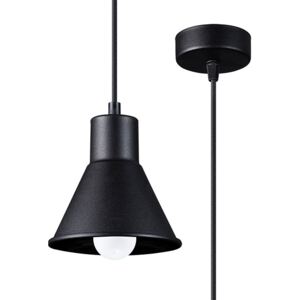 Czarna lampa wisząca w stylu loft - S166-Melvi