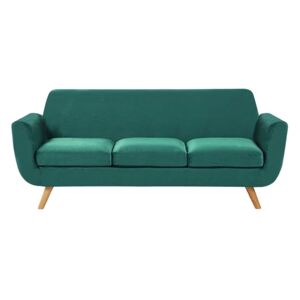 Sofa 3-osobowa welurowa zielona BERNES