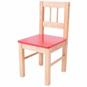Drewniane krzesełko dla dzieci (Czerwone)